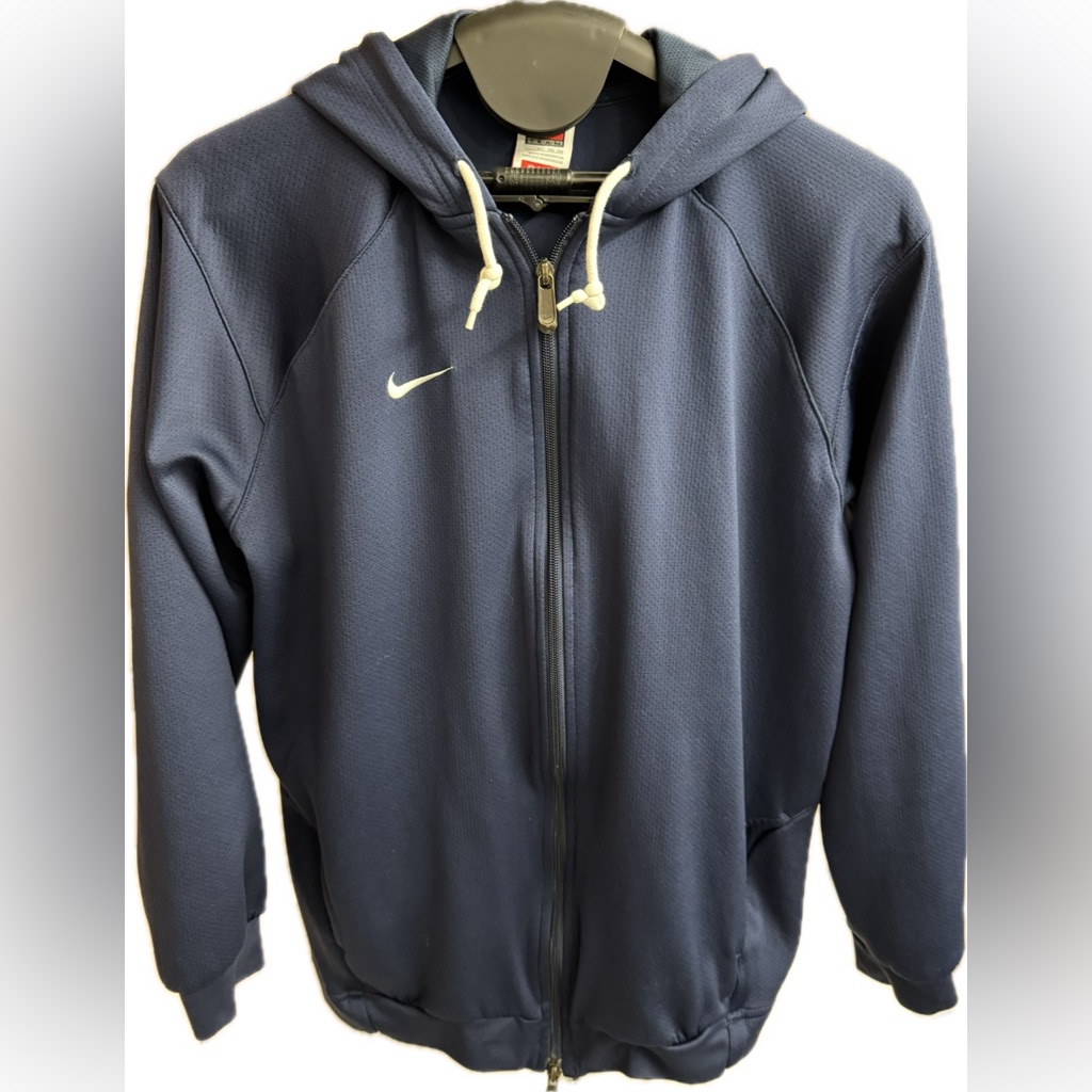 Nike Dri-Fit Full Zip Hoodie Navy Blue Men’s Xlt Tall